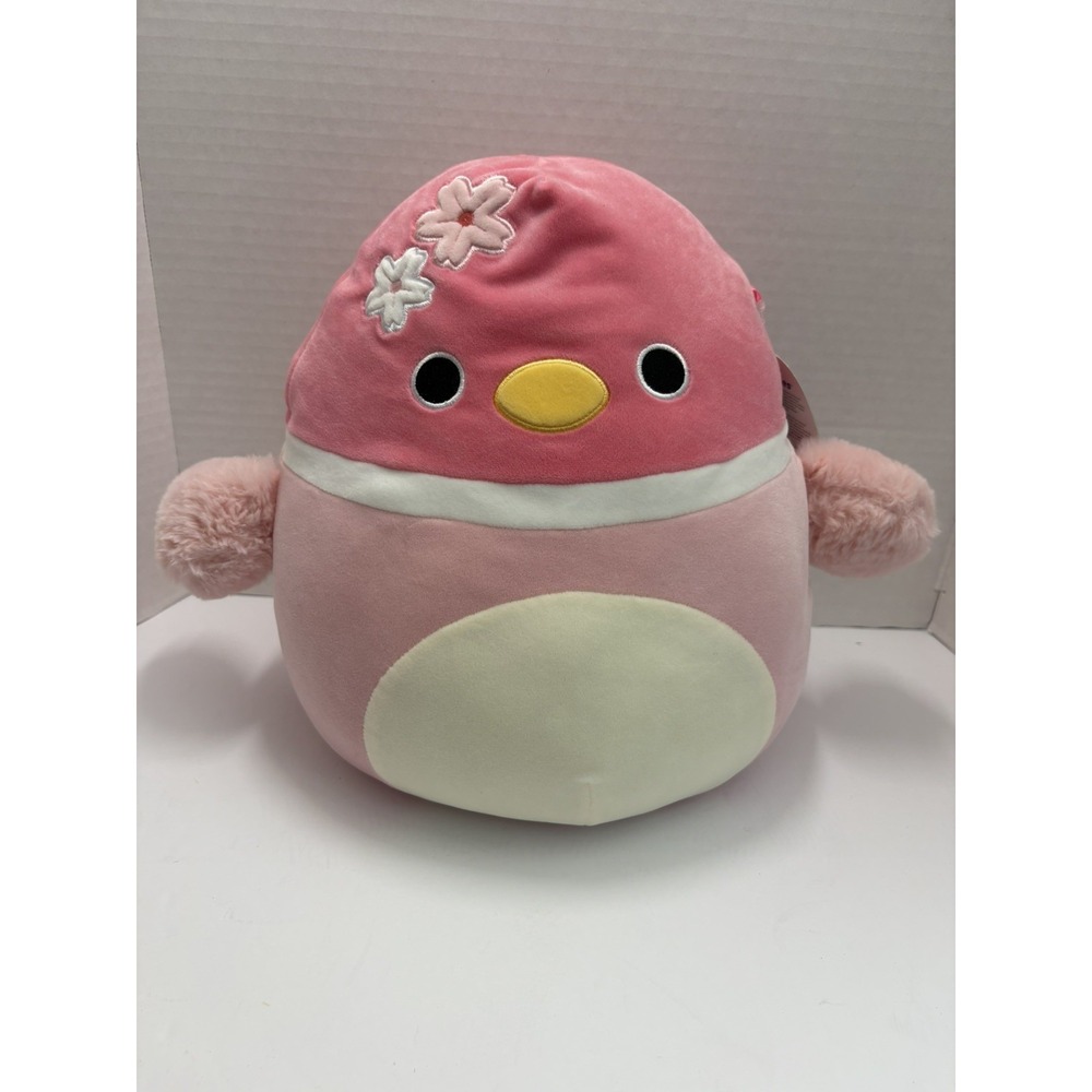 Squishmallows Sonja Pink Mallard Duck Flowers 12 Inch Plush Toy S11 #2238